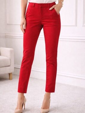 Banana Republic Sloan Red Pants Women’s Size 0 Slim Ankle Work Career